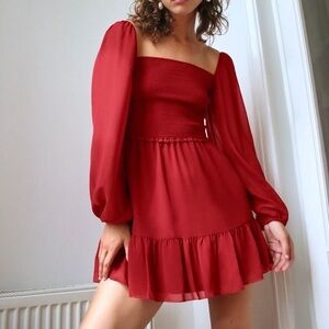 WILFRED ARITZIA Tempest Mini Dress in Red Valentines Day Sz S